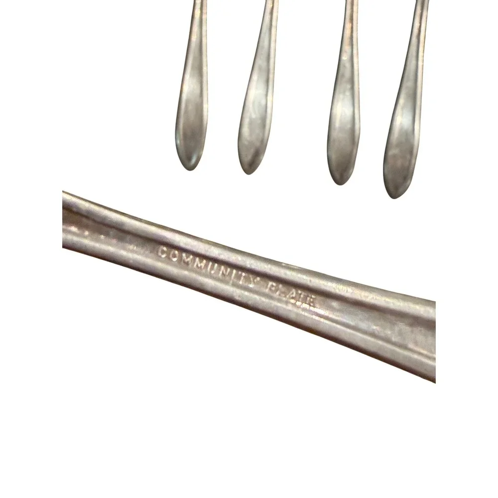 Set of (11) Community Plate (Oneida) ADAM 1917 Silverplate Forks Monogrammed